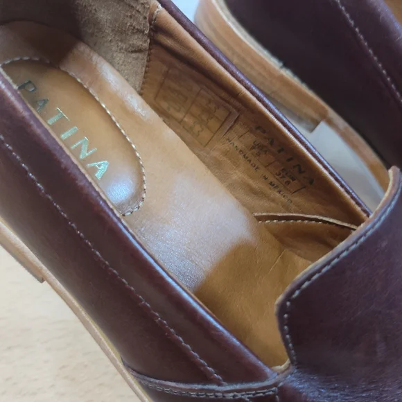 Patina Portland Leather Rounded Loafer in cognac leather. - Picture 4 of 4